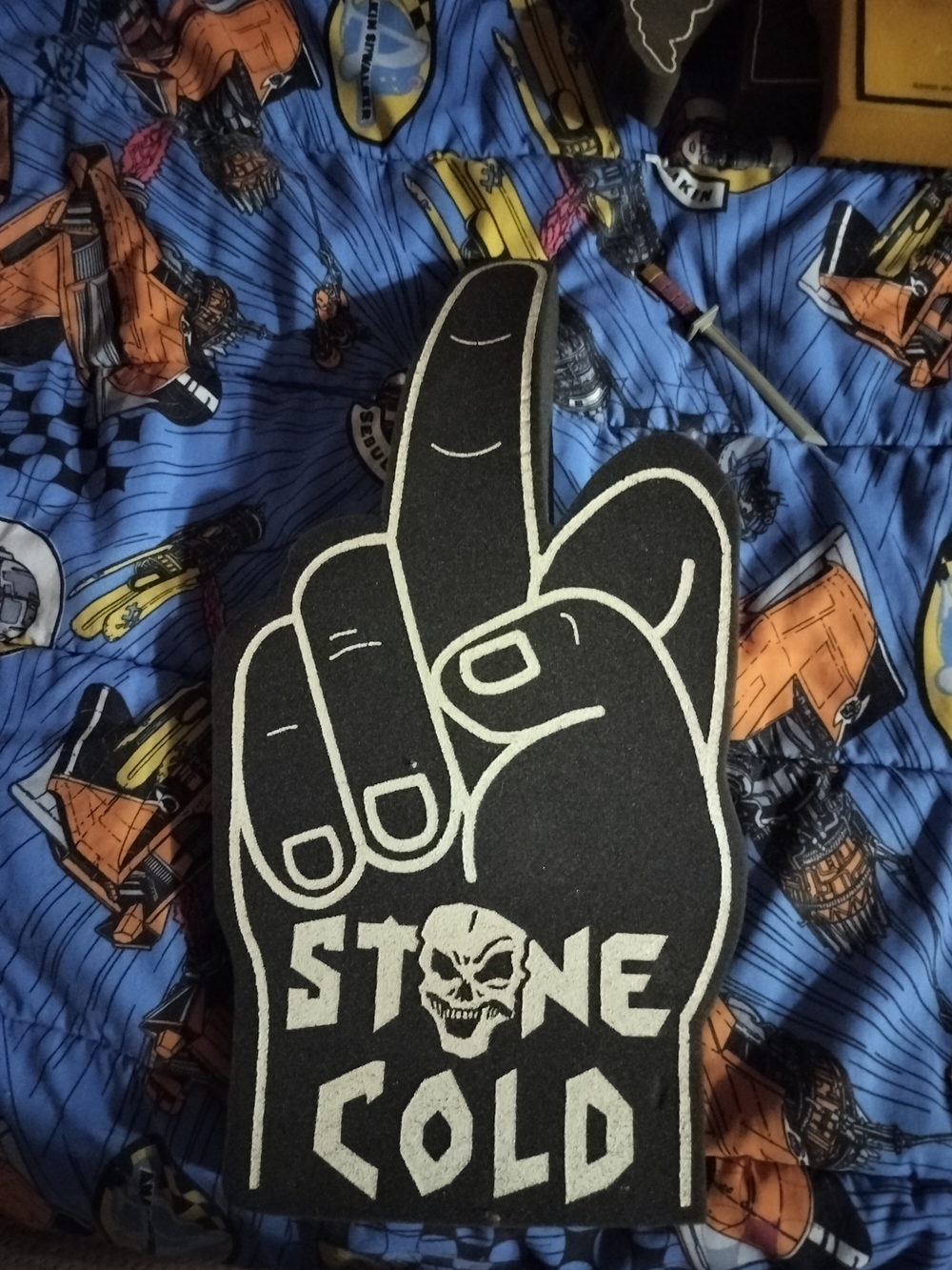 Stone Cold Black Foam Finger - From WrestleMania 19 Read Description